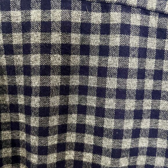 NWOT Unis NYC - "Toby" LS Cotton Flannel Gingham Shirt Medium - Blue, Grey - Picture 8 of 8